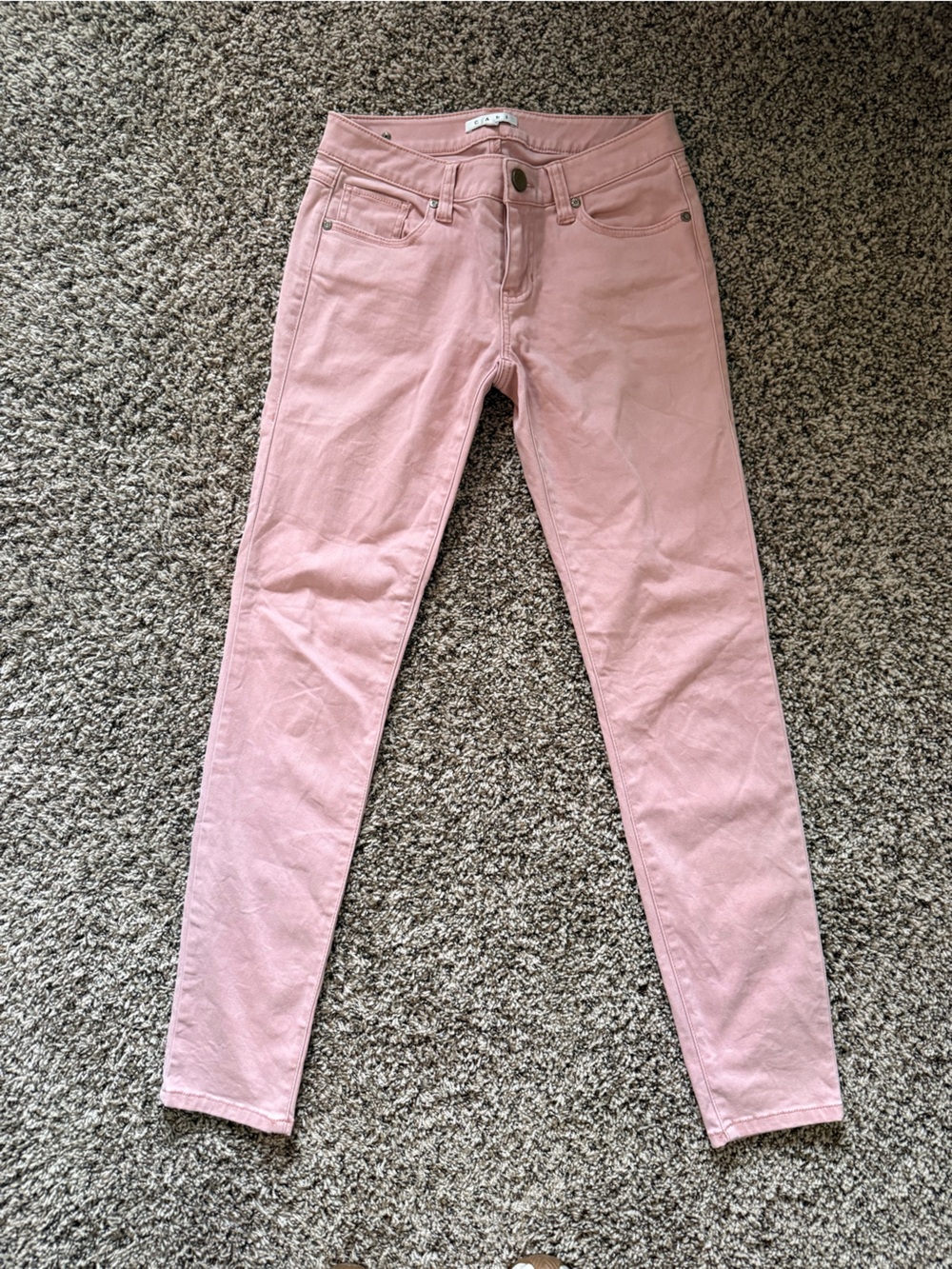 CAbi Dusty Pink High-Rise Skinny Jeans